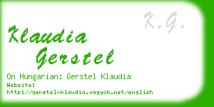 klaudia gerstel business card